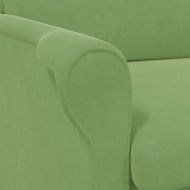 фотьойл Светлозелен 76 x 94 x 102 см Кадифе