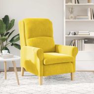 фотьойл Жълто 76 x 94 x 102 см Кадифе