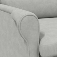 фотьойл Светлосиво 76 x 94 x 102 см Микрофибър