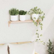 Стенно висящо рафтче Бежово 62 x 10 x 12.5 см