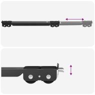 Основа за пералня 2 pcs Черно 72 x 5 x 4,5 см