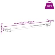 Основа за пералня 2 pcs Черно 72 x 5 x 4,5 см