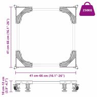 Основа за пералня Сив 66 x 66 x 12 см Неръждаема стомана