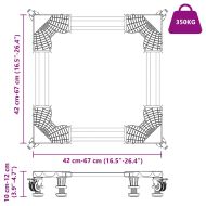 Основа за пералня Сив 67 x 67 x 12 см Метал