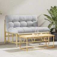 Градинска пейка Светлосиво 110 x 75 x 71 см Стомана