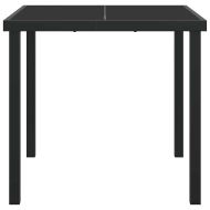 Градинска маса Черно 80 x 80 x 73 см Масивна тикова дървесина