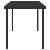 Градинска маса Черно 140 x 80 x 73 см Масивна тикова дървесина