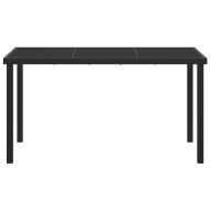 Градинска маса Черно 140 x 80 x 73 см Масивна тикова дървесина