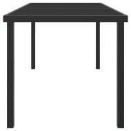 Градинска маса Черно 160 x 80 x 73 см Масивна тикова дървесина