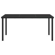 Градинска маса Черно 160 x 80 x 73 см Масивна тикова дървесина
