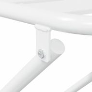 Градински бистро комплект 3 pcs Бяло Стомана