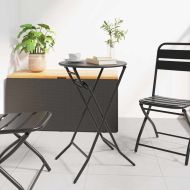 Градинска маса Антрацит 50 x 50 x 72 cm Стомана