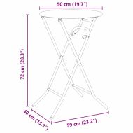 Градинска маса Антрацит 50 x 50 x 72 cm Стомана