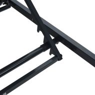 Шезлонг 1-човек Черно и антрацит 197 x 54 x 86 см Стомана