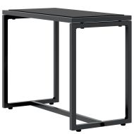 Шезлонги с маса 2-човек 3 pcs Черен и антрацит 197 x 54 x 86 см