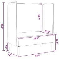 Диван с висока облегалка Светлосиво 109 x 56 x 121 см текстил