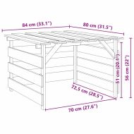 Гараж за роботизирана косачка Кафяво 84 х 80 х 56 см