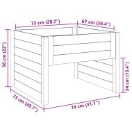 Гараж за роботизирана косачка Кафяво 73 x 67 x 56 см