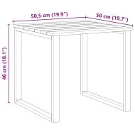 Таблица за шезлонг 3 pcs Кафяво 50.5 x 50 x 46 см