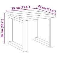 Таблица за шезлонг 3 pcs Кафяво 50.5 x 50 x 46 см