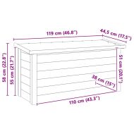 Кутия за съхранение със съхранение Кафяво 119 x 44.5 x 58 см
