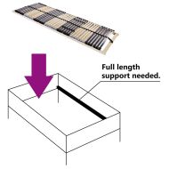 Ламелна подматрачна рамка Кафяво 120 x 190 cm