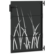 Градинска врата Черно 85 x 125 cm Прахово покритие стомана