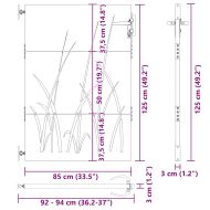 Градинска врата Черно 85 x 125 cm Прахово покритие стомана