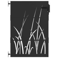 Градинска врата Черно 85 x 150 cm Прахово покритие стомана