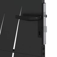 Градинска врата Черно 85 x 150 cm Прахово покритие стомана