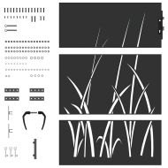 Градинска врата Черно 85 x 150 cm Прахово покритие стомана