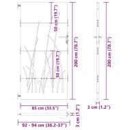 Градинска врата Черно 85 x 200 cm Прахово покритие стомана