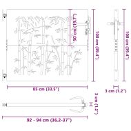 Градинска врата Черно 85 x 100 cm Прахово покритие стомана