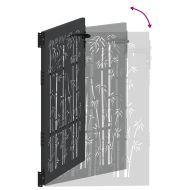 Градинска врата Черно 85 x 125 cm Прахово покритие стомана