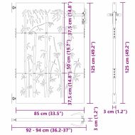 Градинска врата Черно 85 x 125 cm Прахово покритие стомана