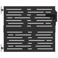 Градинска врата Черно 85 x 100 cm Прахово покритие стомана