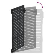 Градинска врата Черен 85 x 125 cm Прахово покритие стомана