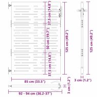 Градинска врата Черен 85 x 125 cm Прахово покритие стомана