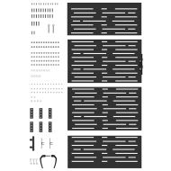 Градинска врата Черен 85 x 175 cm Прахово покритие стомана