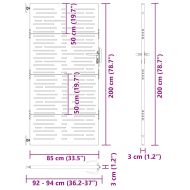 Градинска врата Черен 85 x 200 cm Прахово покритие стомана