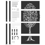 Градинска врата Черно 100 x 200 cm Прахово покритие стомана