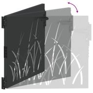 Градинска врата Черно 100 x 100 cm Прахово покритие стомана