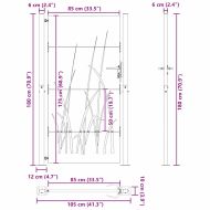 Градинска врата Черно 100 x 175 cm Прахово покритие стомана