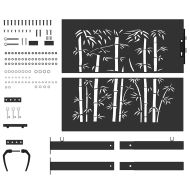 Градинска врата Черно 100 x 100 cm Прахово боядисана стомана