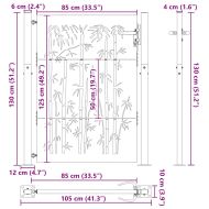 Градинска врата Черно 100 x 125 cm Прахово боядисана стомана