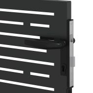 Градинска врата Черно 100 x 100 cm Прахово боядисана стомана