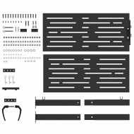 Градинска врата Черно 100 x 100 cm Прахово боядисана стомана