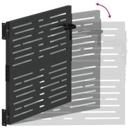 Градинска врата Черно 100 x 100 cm Прахово боядисана стомана