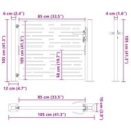 Градинска врата Черно 100 x 100 cm Прахово боядисана стомана