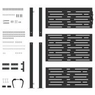 Градинска врата Черно 100 x 125 cm Прахово боядисана стомана